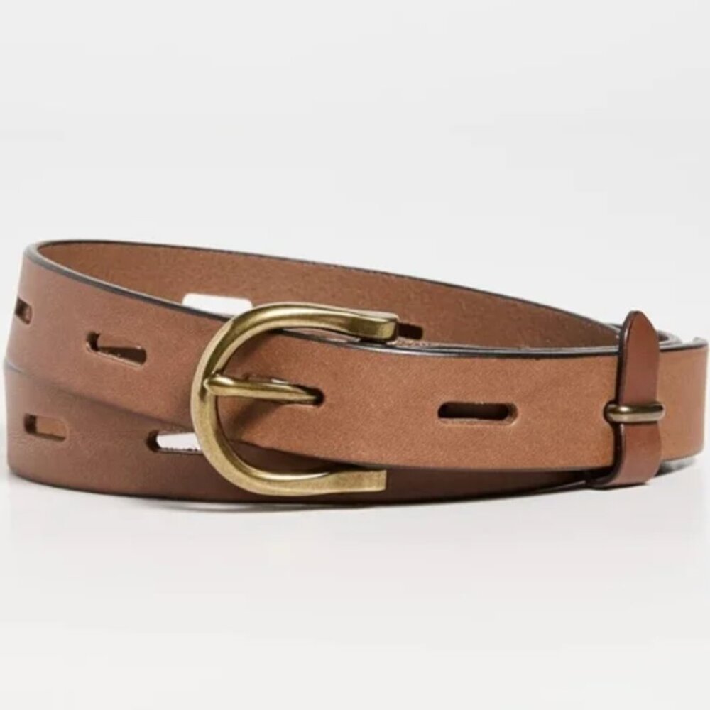 Madewell Backcountry Italian Leather Belt - English Saddle Size Medium